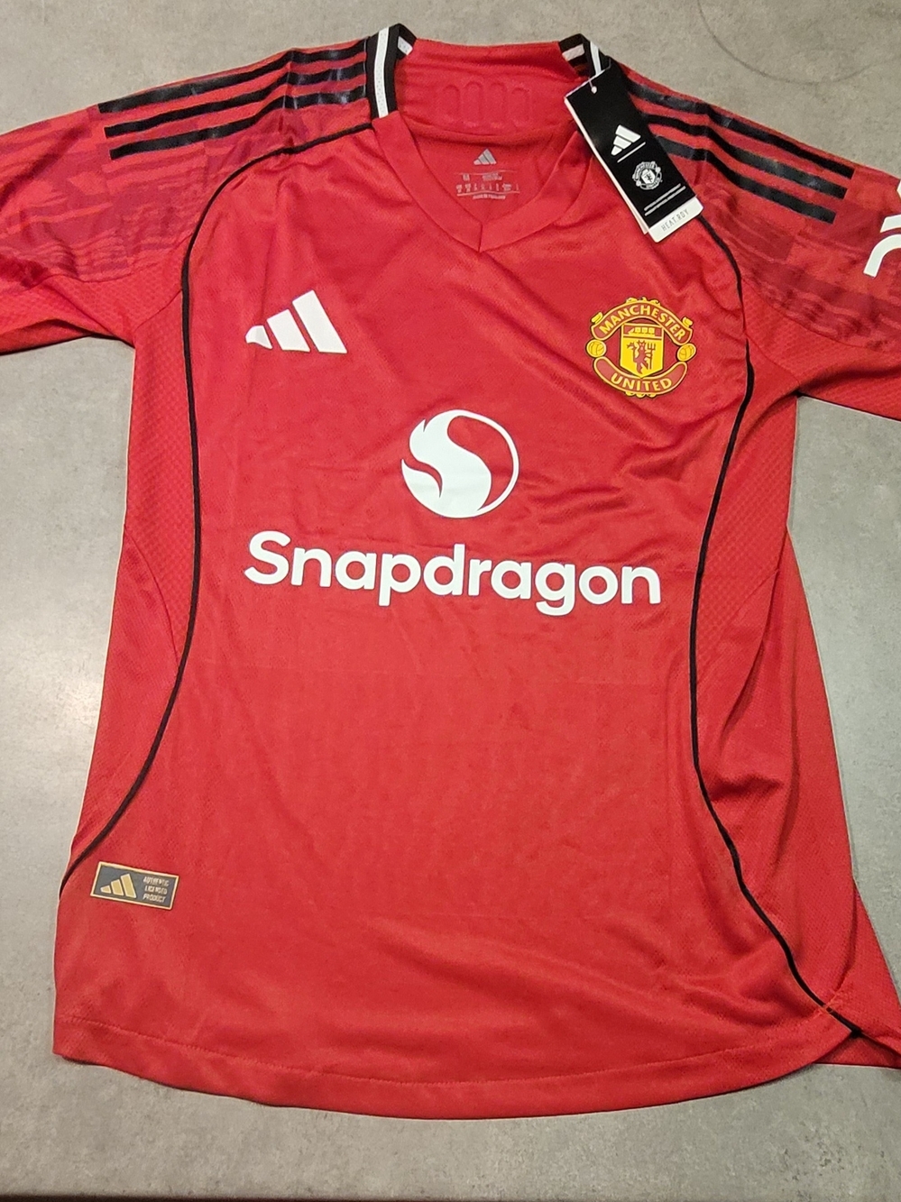 Adidas Manchester United Red Football Jersey - Snapdragon Sponsor NEW WITH TAG